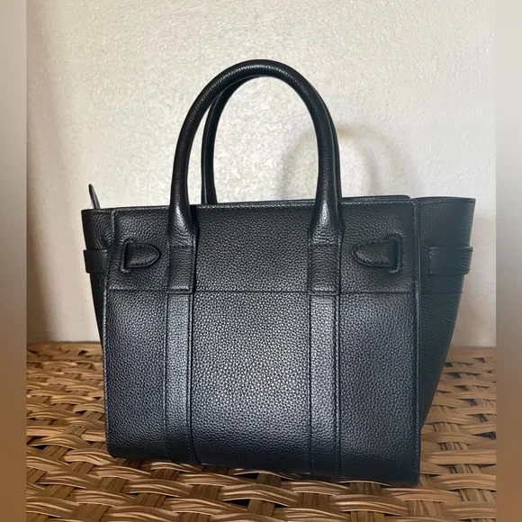 Mulberry Mini Zipped Bayswater - Black Small Classic Grain - Picture 3 of 10